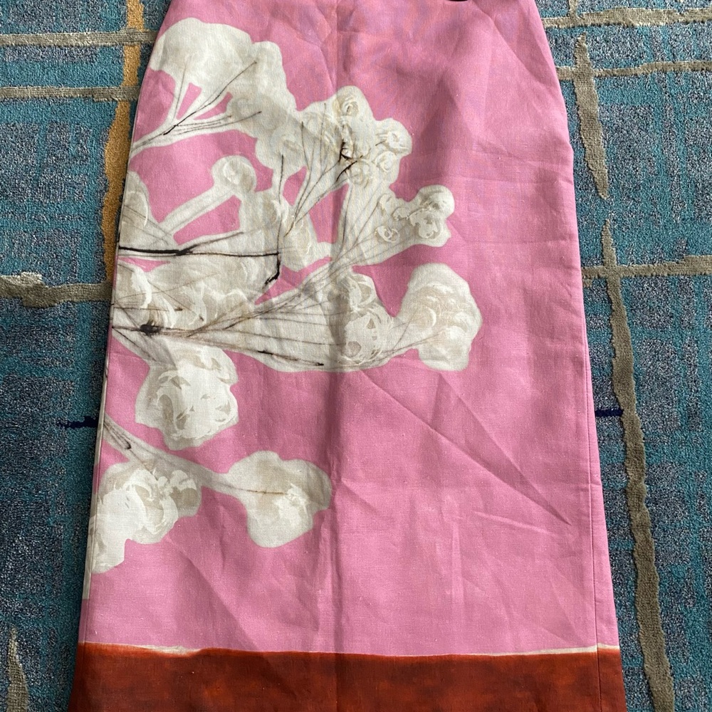 Floral Pink and Brown Skirt